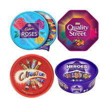 Celebration, Heroes, Roses, Quality Street Chocolates Tub/Tin Gift  550g-600g UK