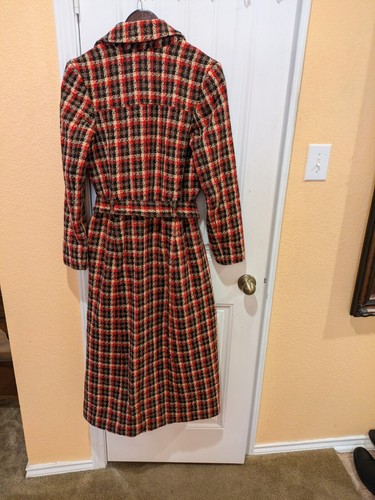 Old Navy Women's Tartan Red Plaid Overcoat Sizes M - Picture 9 of 13