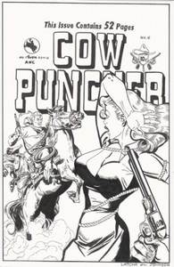 Cow Puncher 6 Cover Art Recreation Pre Code Yellowstone Western Golden Age