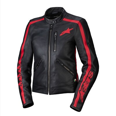 Alpinestars Stella Dyno Leather Lady Motorradjacke Damen  Gr. XL - Schwarz Rot