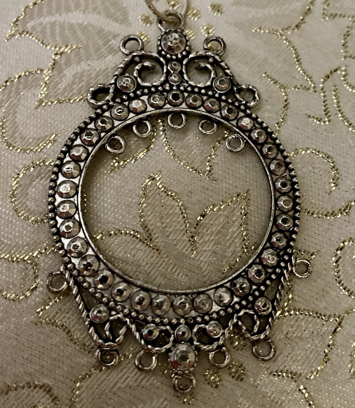 925 Silver Necklace + Dramatic Rhinestone & Silve… - image 4