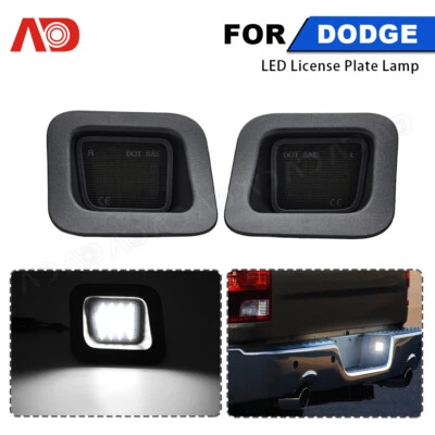 2PCS LED Rear License Plate Light Lamp For 2003-18 Dodge Ram 1500 2500 3500 US  - Bild 1 von 4