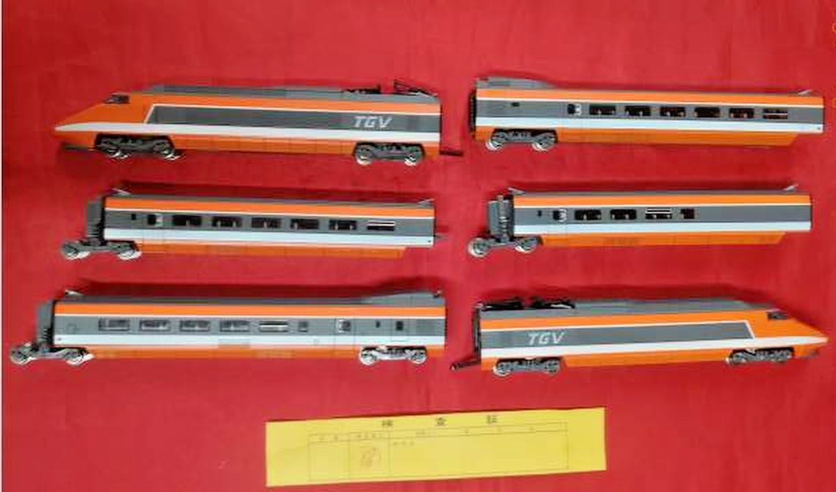 Kato N Scale 10-091 TGV Powered Train 6 Cars Set Tested Made Kato N Scale 10-091 TGV Powered Train 6 Cars Set Tested Made
