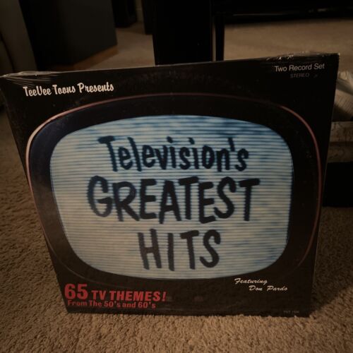 1985 -Double Vinyl - Television's Greatest Hits LP TeeVee Toons TVT label SEALED - Afbeelding 1 van 6