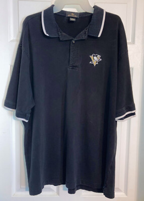 Pittsburgh Penguins Black Sewn Logo XL Antigua Polo Shirt Iceburgh Sidney Crosby