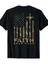 100 Cotton Men's Camo  American Flag T-Shirt  Short Sleeve, Crew Neck