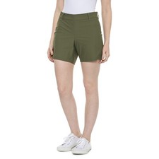 SPANX Green 6" SUNSHINE Pull On Pockets 4Way Stretch SHORTS Womens LARGE NEW