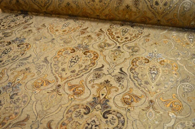 SALAMON.TEXTIL Möbelstoff Bezugsstoff Posterstoff Meterware Stoff Jacquard Ornament Barock Rank