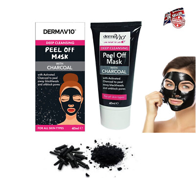 Derma V10 Tiefenreinigung Peeling Off Maske mit anthrazit alle Hauttypen 40ml