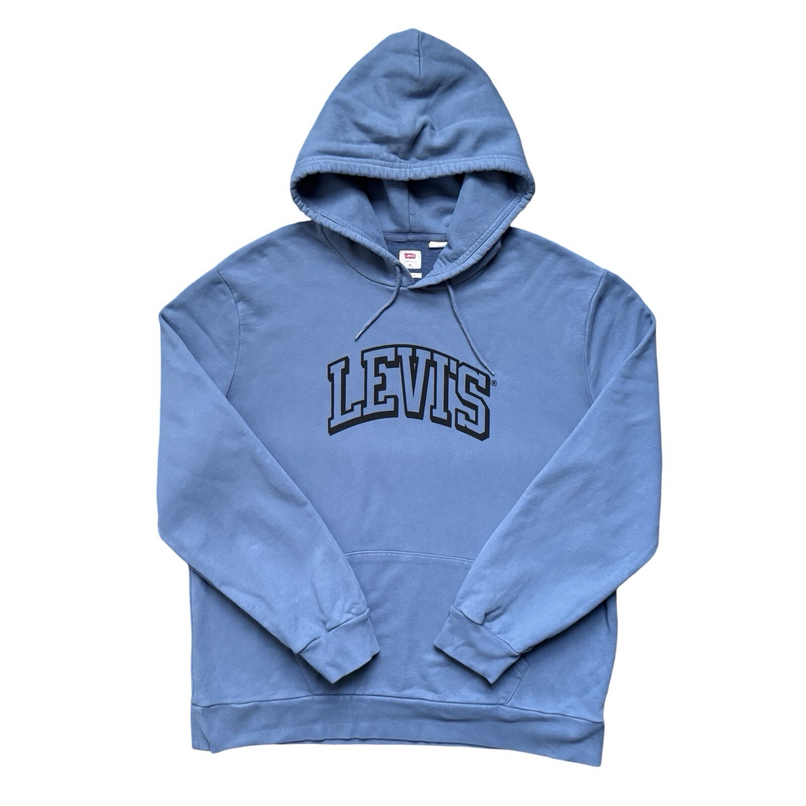 Levi's Spellout Hoodie Blue Pullover Sweater Standard Fit - Mens XL