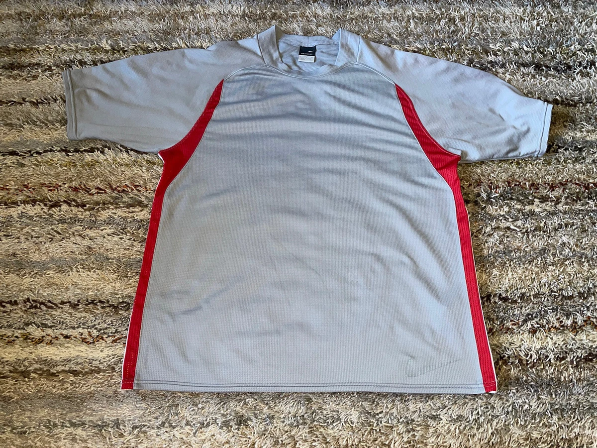 Nike Sphere Dry Gray Red Athletic T-Shirt Mens Size XL | eBay