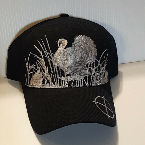 BLACK TURKEY HUNTER VINTAGE CAP HAT 