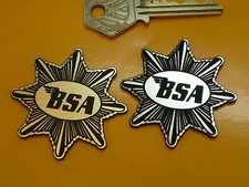 BSA Gold Star Self Adhesive 50mm BADGE Laser Cut Helmet Motorcycle Tank 500 650
