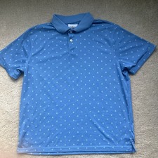 Goodfellow  Co. Men  s Blue  White Print Golf Polo Shirt - XL - EUC - Stretch