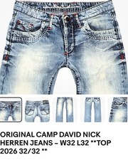 ORIGINAL CAMP DAVID NICK HERREN JEANS   W32 L...