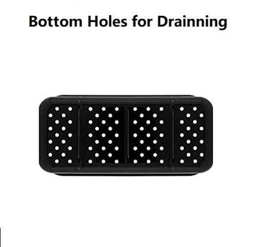 TESOT Silverware Caddy Utensil Caddy Spoon Holder with 4 Divided Compartments, 