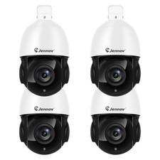 4pcs 8MP POE IP PTZ Security Camera 2-Way Audio 20x Optical Zoom Night Vision