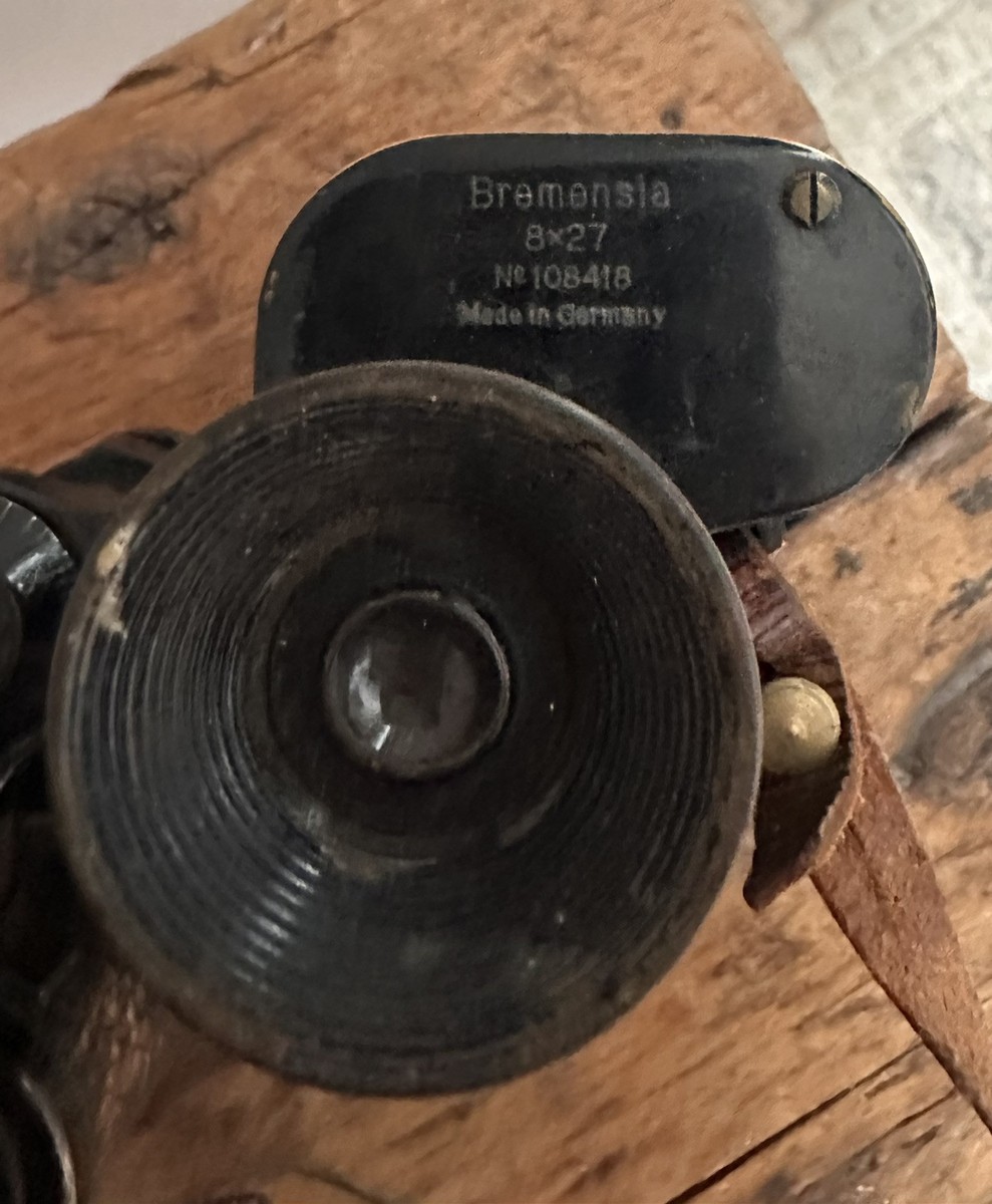 Bremensia Pre WW2 German Field Binoculars with Leather Case Strap