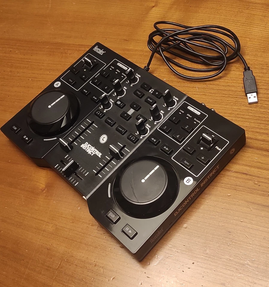 Hercules DJControl Instinct Console Deejay Mac Pc DJ Control Mixer Virtualdj  - Immagine 4 di 4