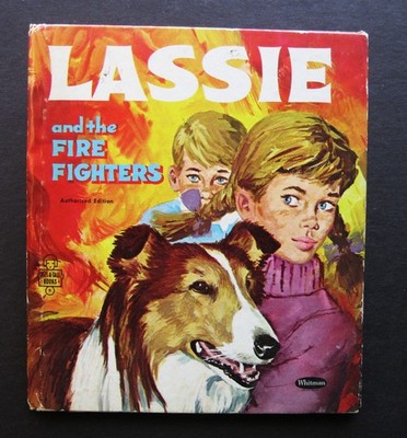 LASSIE and the Fire Fighters   Whitman Tell a Tales 1968 hb Michelson dog VG