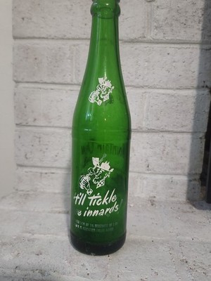 Vintage 1960s Mountain Dew Glass Bottle 10oz ACL Willy the Hillbilly Tickle Yore