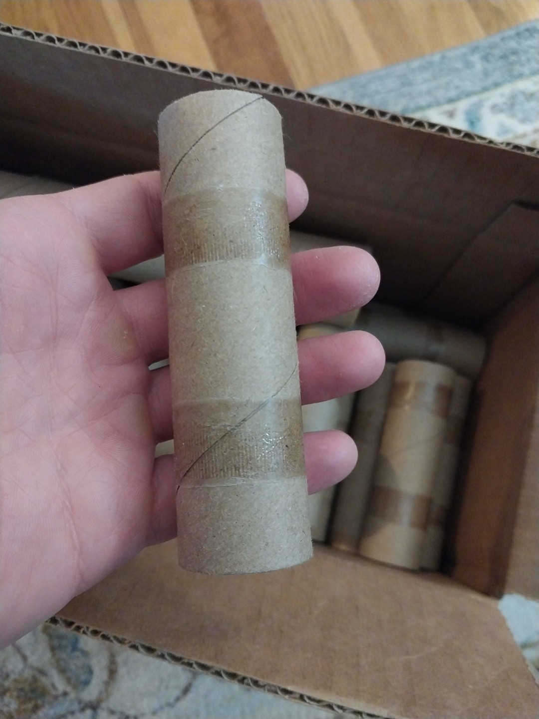 Box Of 47 Thermal Paper Cardboard Rolls For Crafts