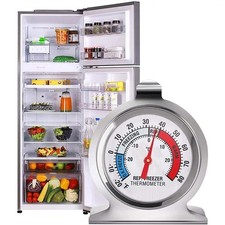2 Pack Refrigerator Freezer Thermometer Large Dial Analog Thermometer