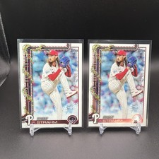 2025 Topps Holiday Matt Strahm #H71 Philadelphia Phillies Baseball (2) Cards