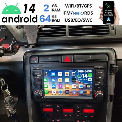 Für Audi A4 8E 8H B6 B7 2000-2009 Carplay Android 15 Autoradio GPS NAVI DAB 64G