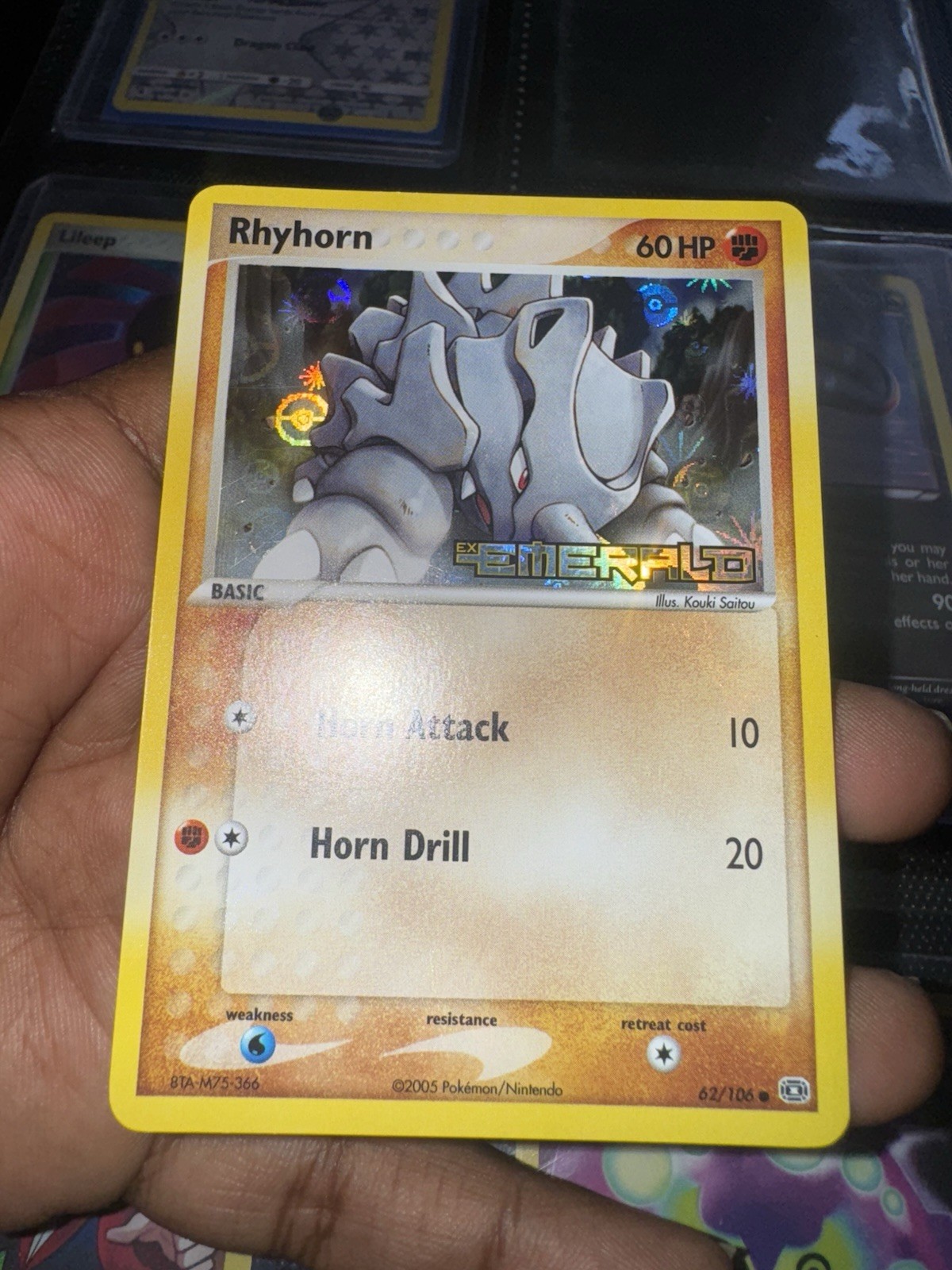 Rhyhorn 62/106 Emerald Reverse Holo NM