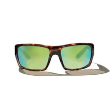 BAJIO Nato Brown Tortoise Gloss  Green Mirror Glass XL Sunglasses