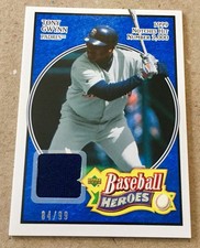 2005 Baseball Heroes #84 Tony Gwynn Jersey 3000 Hit Blue 84/99 Padres HOF