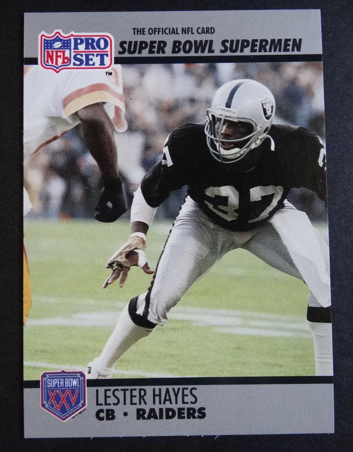 1990-91 Pro Set #103 Lester Hayes Oakland Raiders Super Bowl Supermen Card