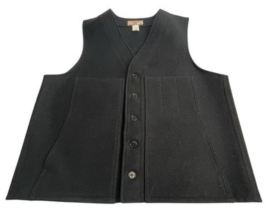 Vintage Filson Virgin Wool Mackinaw Hunting Vest Navy Dk Blue Size