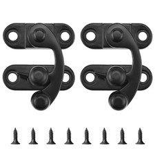 Small Hasp Latches Antique Black Clasp Latch Hook Lock for Jewelry Box Cabinet