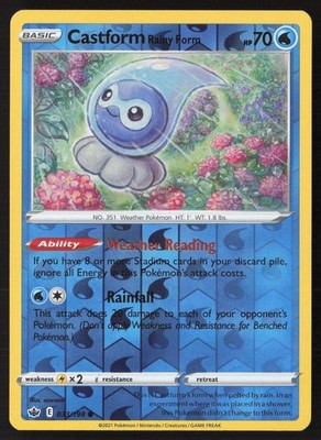 SWSH06: Chilling Reign #033/198 Castform Rainy Form
