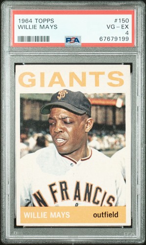 Willie Mays, HOF, 1964 Topps #150, PSA 4 VG-EX