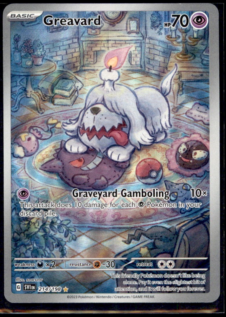 Pokemon TCG - Greavard - Illustration Rare SV01: Scarlet & Violet Base Set 214/1