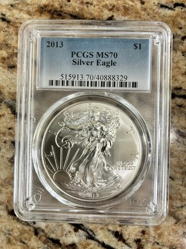 U.S. Mint American Silver Eagle 2013 PCGS MS70 1 oz .999 Silver Coin