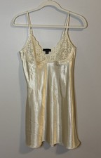 Jones New York Ivory Vtg Satin Night Slip Sz Small