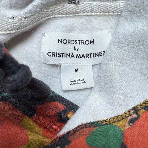 Nordstrom Cristina Martinez Floral Hoodie Pullover Gesichter Erwachsene Medium - Bild 5 von 7