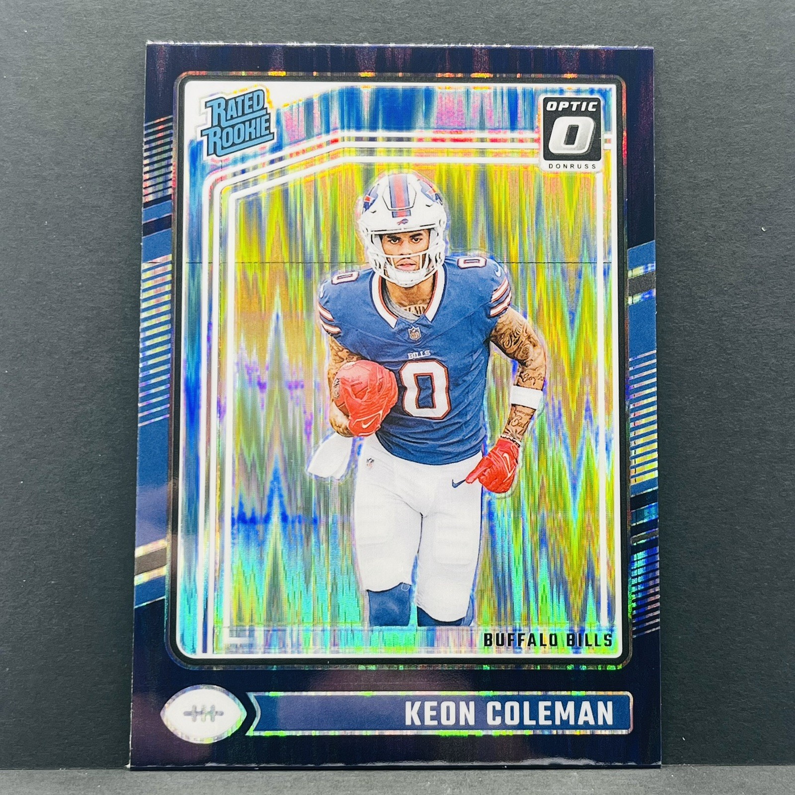 2024 Donruss Optic Keon Coleman #263 Purple Shock Buffalo Bills Rated Rookie