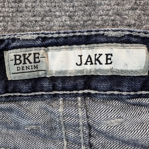 BKE Jake Denim Jeans Mens 29Lx33 Dark Wash Bootcut Designer Style Cowboy Western - Picture 9 of 17