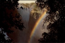 Victoria Falls Livingstone Zimbabwe Rainbow vintage postcard s561