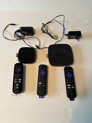 Roku 3 and 4 Media Streamer 4200X, 4660X2 with 3 Remotes - Black