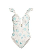 LOVESHACK FANCY Tibbie Floral Ruffle One-piece Swimsuit