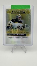 2021 Credentials Debut Ticket Access Yellow /249 Jeremy Swayman #144 Rookie RC