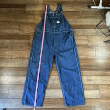 VTG Sears Tradewear Denim Bib Overalls Union USA Made Workwear Size 40x29 56F