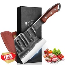 Dream Reach Meat Bone Cleaver Butcher Knife Handmade Heavy Duty