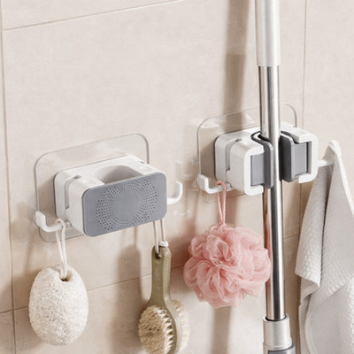 Wandmontage Mopp Organizer Selbstklebend Bürste Besen Aufhänger Aufbewahrung Regal